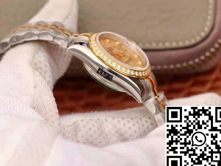 Gold 28mm Gold Dial Lady Datejust 18K Plating Rolex 0715